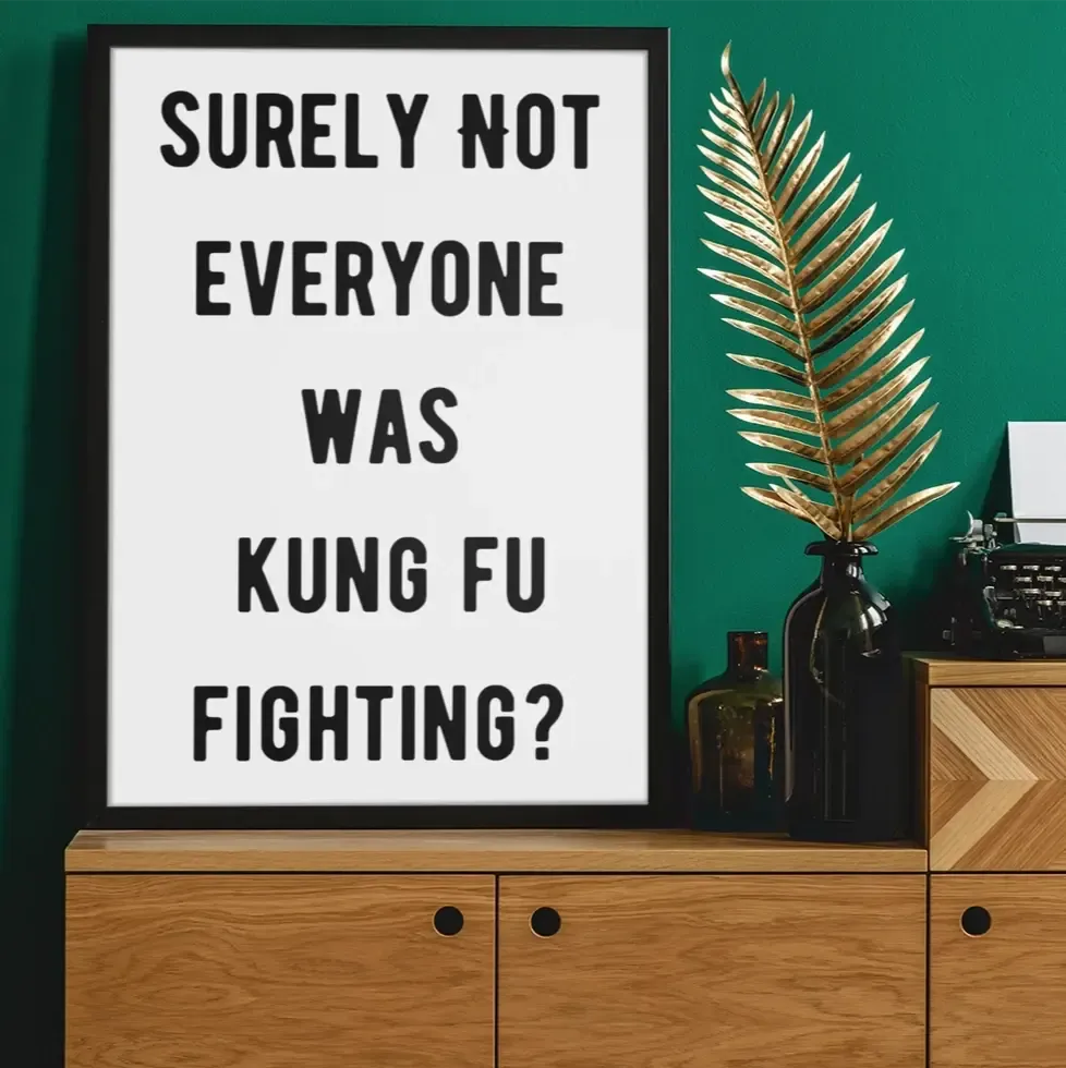 Blue Iris Kung Fu Fighting Print-Breda's Gift Shop