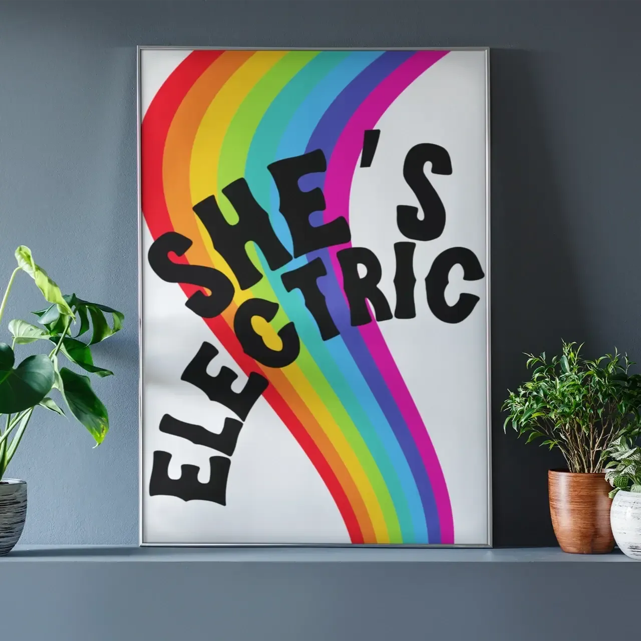 Blue Iris "She's Electric" Print-Breda's Gift Shop