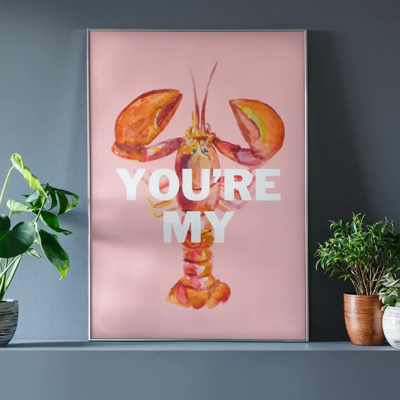 Blue Iris "You're My Lobster" Print-Breda's Gift Shop