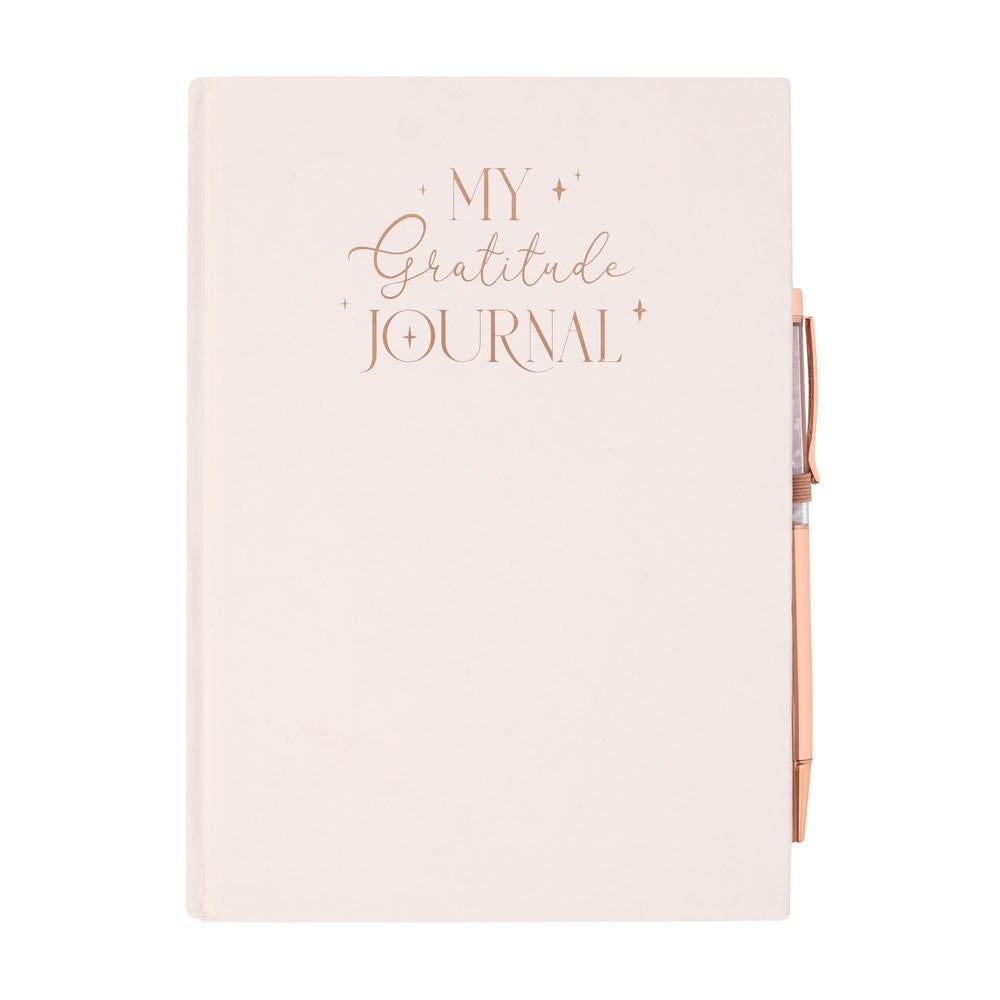 Gratitude Journal with Rose Quartz Pen-Breda's Gift Shop