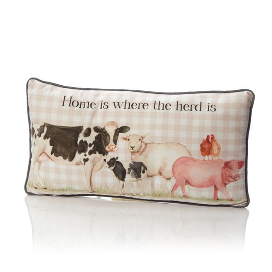 'Home Is Where The Herd Is' Cushion-Breda's Gift Shop