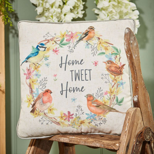 "Home Tweet Home" Cushion-Breda's Gift Shop
