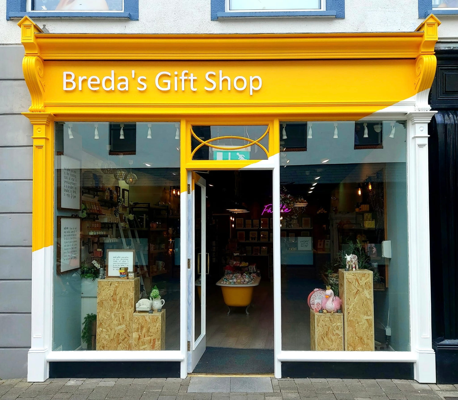 Shopfront of Breda's Gift Shop in Kilkenny.