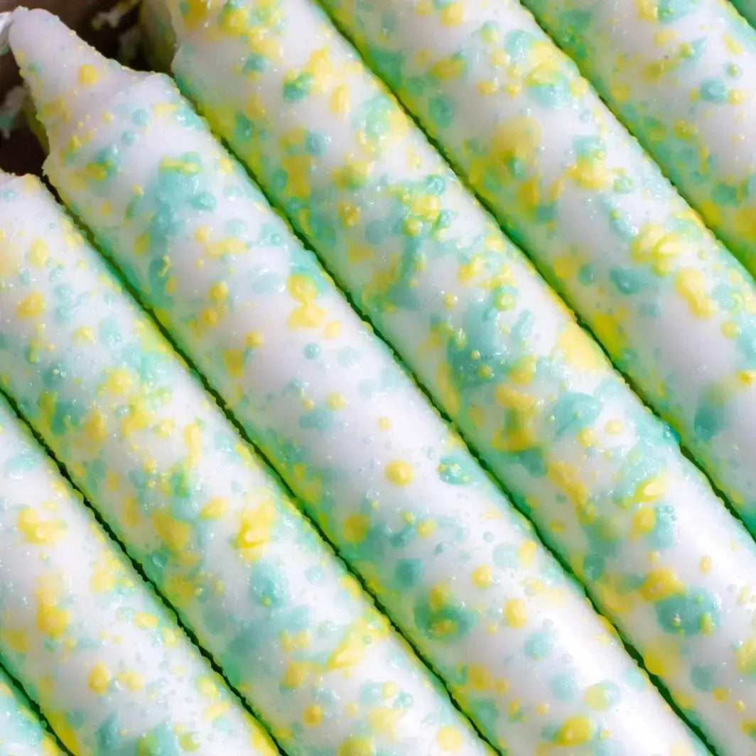 Lemon Confetti Tapered Candle-Breda's Gift Shop