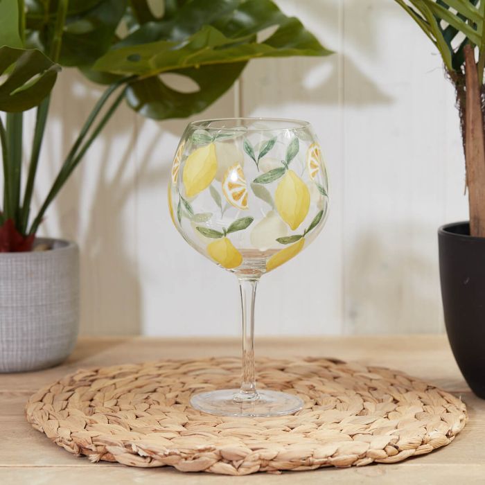 Lemon Gin Glass-Breda's Gift Shop