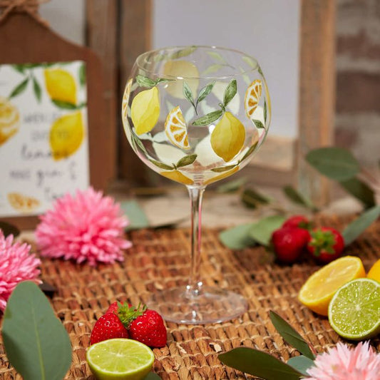 Lemon Gin Glass-Breda's Gift Shop