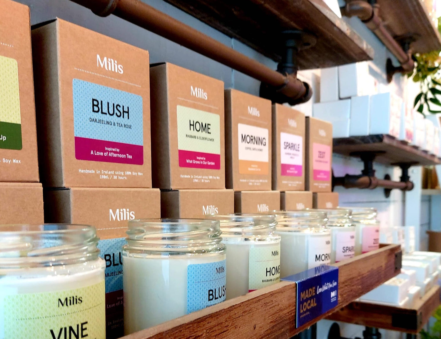 A Display of Milis Candles
