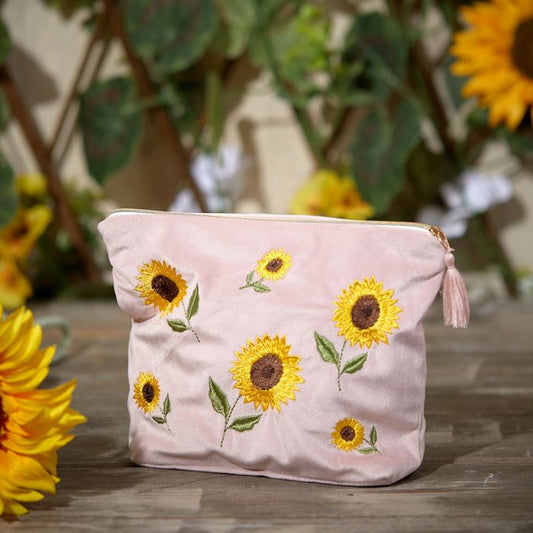 Sunflower Design Fabric Pouch-Breda's Gift Shop