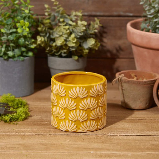 Yellow Ceramic Planter Small-Breda's Gift Shop