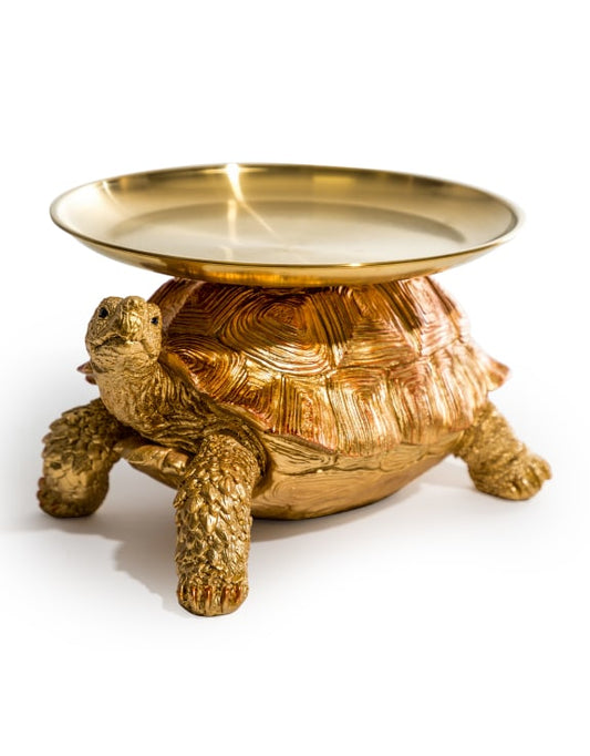Gold & Bronze Tortoise with Tray