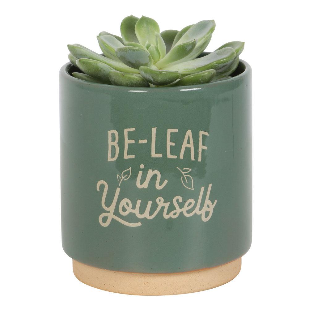 Be-Leaf in Yourself Plant Pot-Breda's Gift Shop