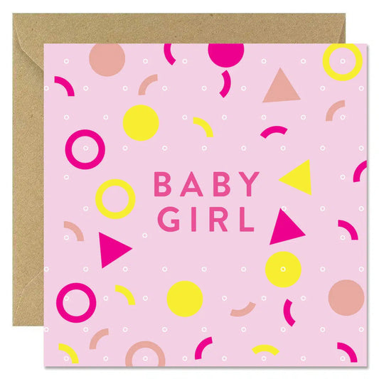 Bold Bunny Baby Girl Greeting Card-Breda's Gift Shop
