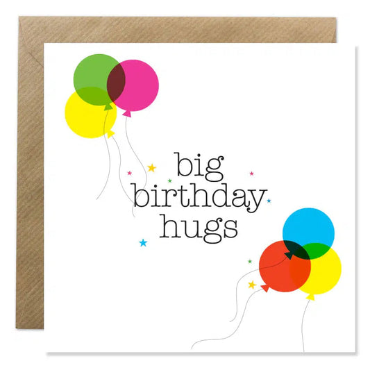 Bold Bunny "Birthday Hugs" Greeting Card-Breda's Gift Shop