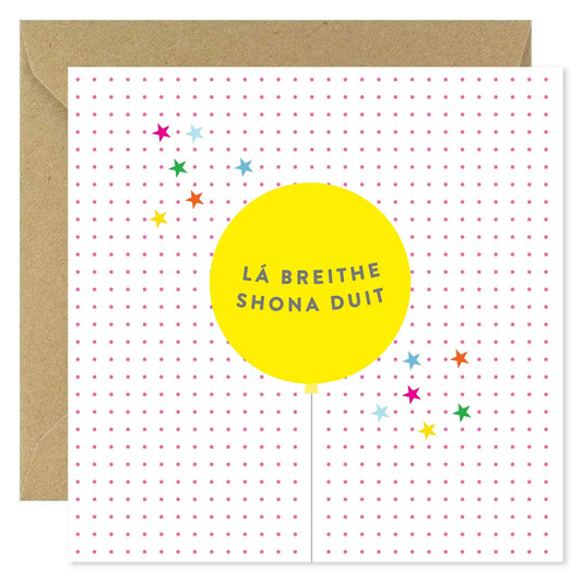 Bold Bunny ‘Lá Breithe Shona Duit’ Greeting Card-Breda's Gift Shop