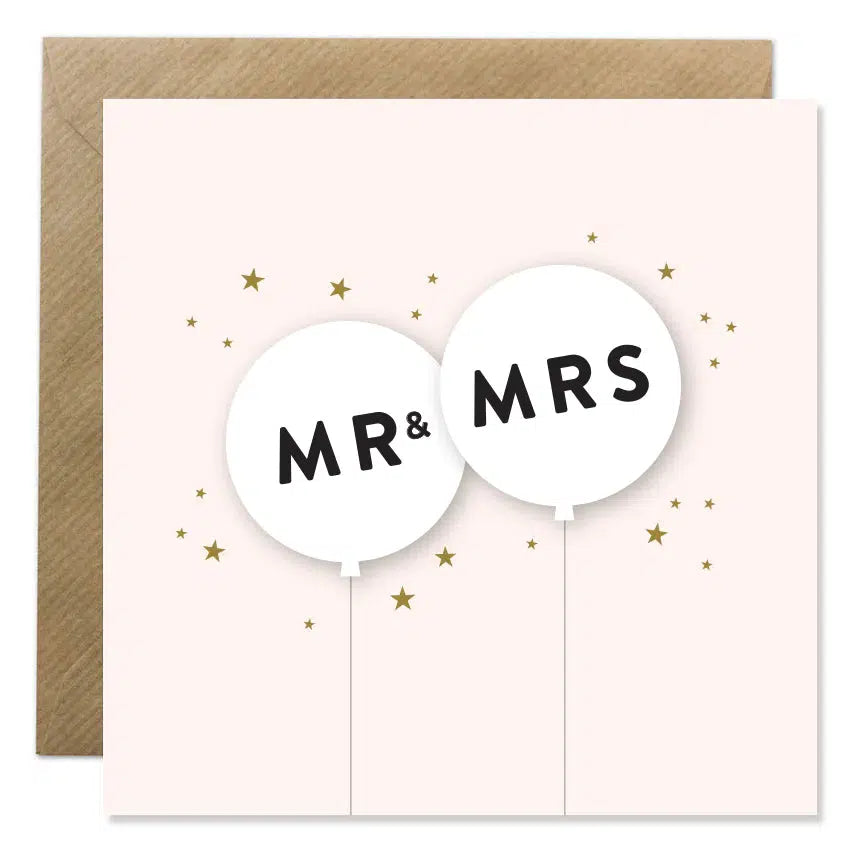 Bold Bunny ‘Mr & Mrs' Greeting Card-Breda's Gift Shop