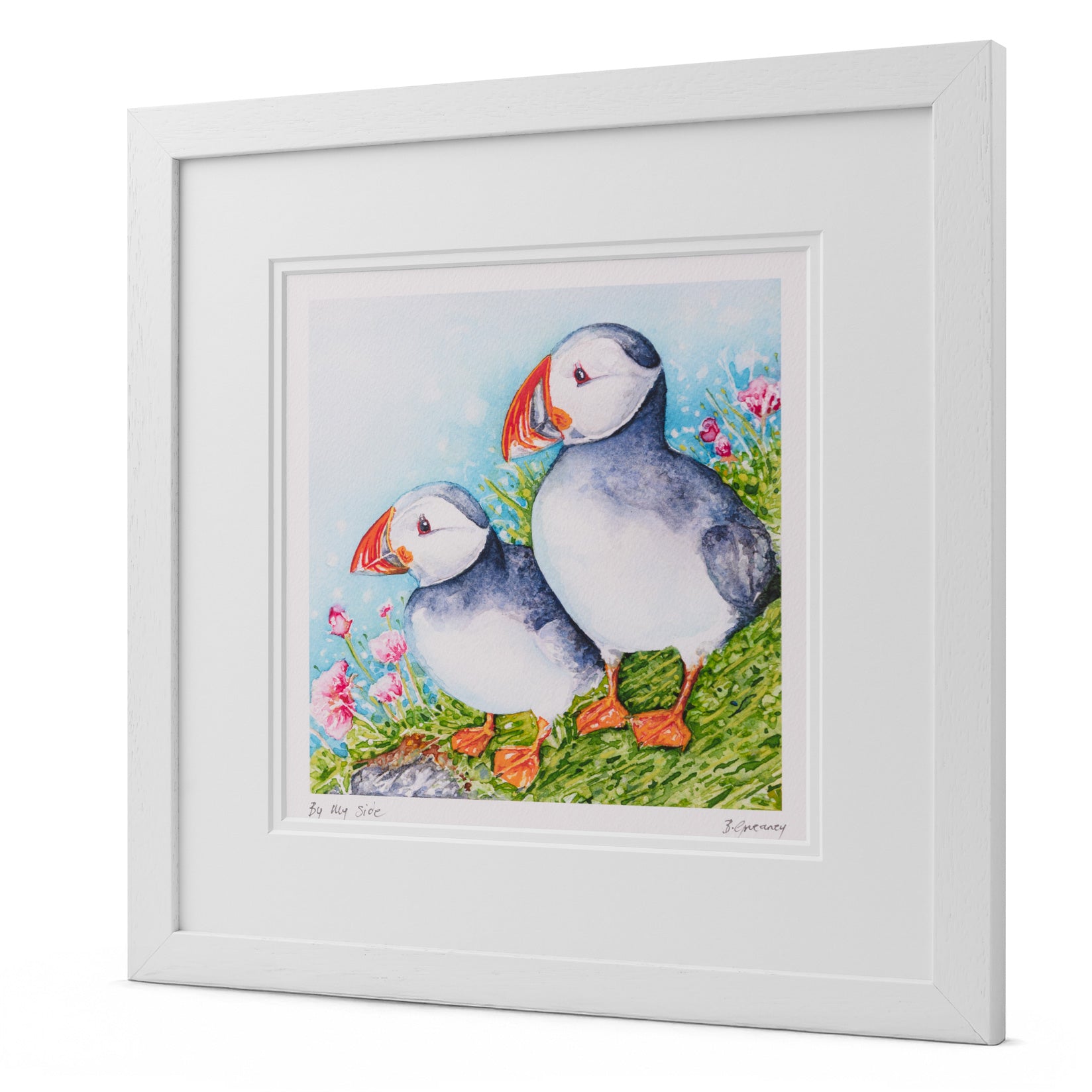 Breda Greaney Watercolour Print: Puffins-Breda's Gift Shop
