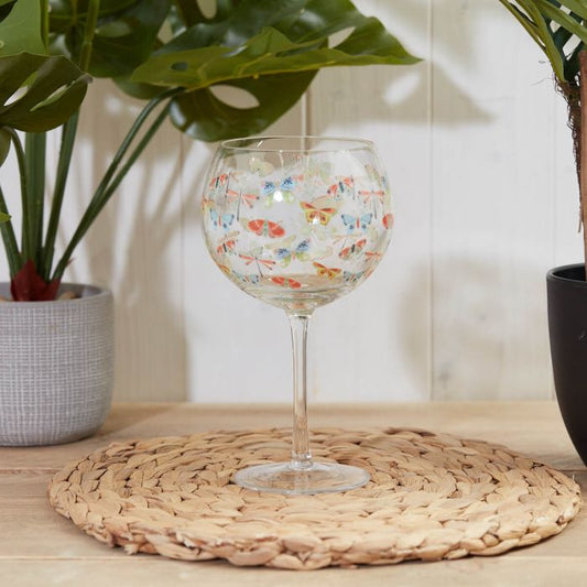 Butterfly & Dragonfly Gin Glass-Breda's Gift Shop