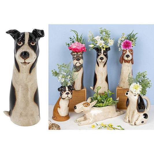 Collie Ceramic Vase-Breda's Gift Shop