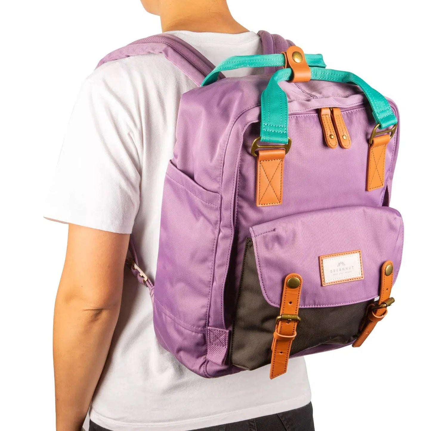 Doughnut Macaroon Backpack - Purple Tulip & Espresso-Breda's Gift Shop