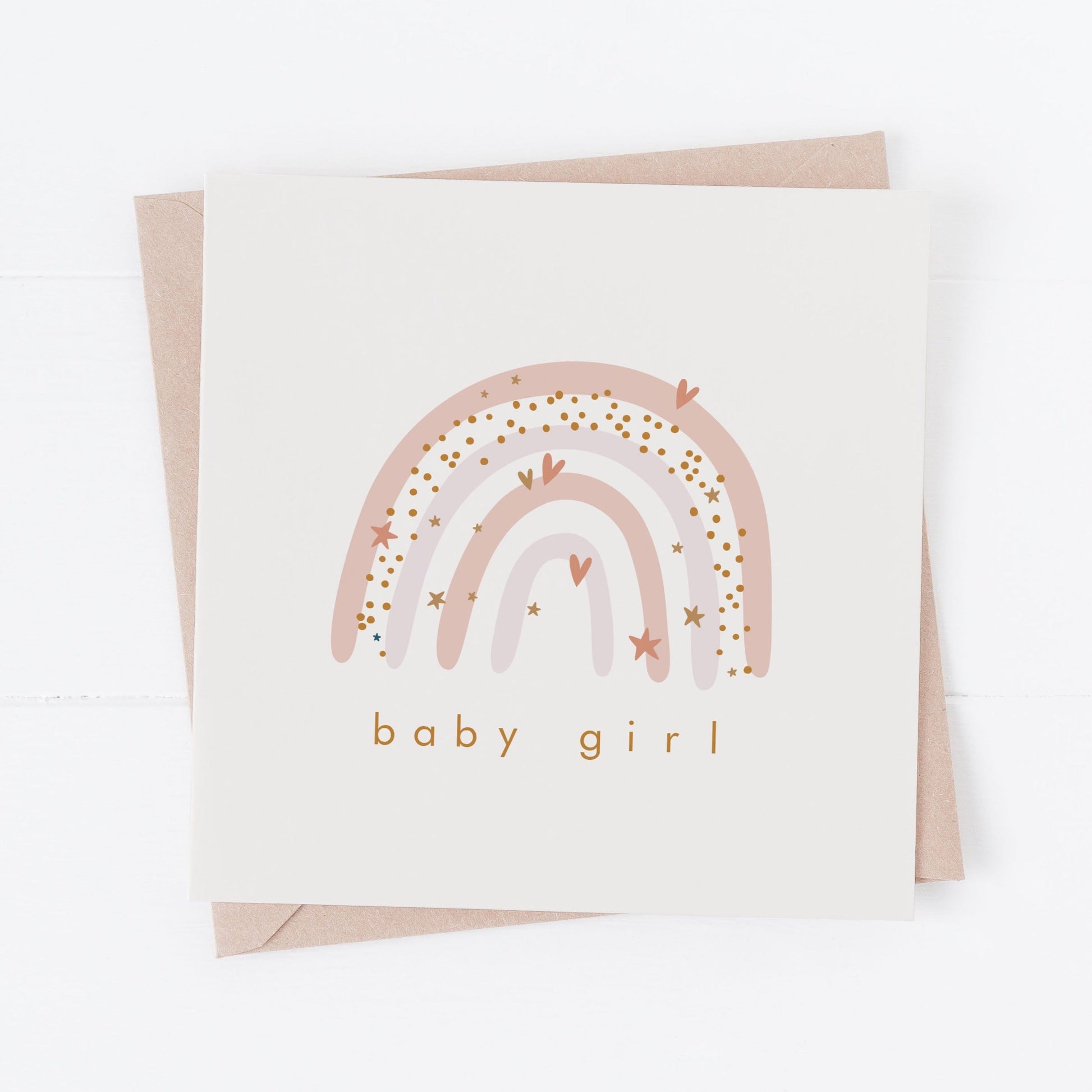 Folk & Nest Baby Girl Greeting Card-Breda's Gift Shop