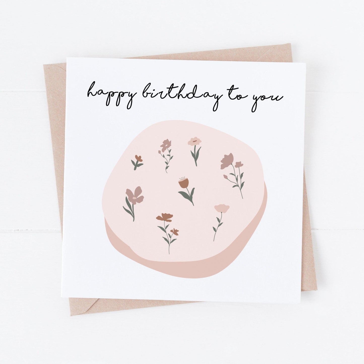 Folk & Nest Birthday Cake Greeting Card-Breda's Gift Shop