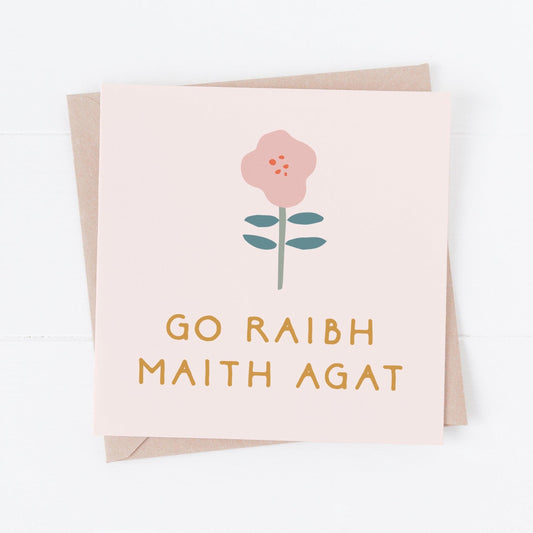 Folk & Nest Go Raibh Maith Agat Greeting Card-Breda's Gift Shop
