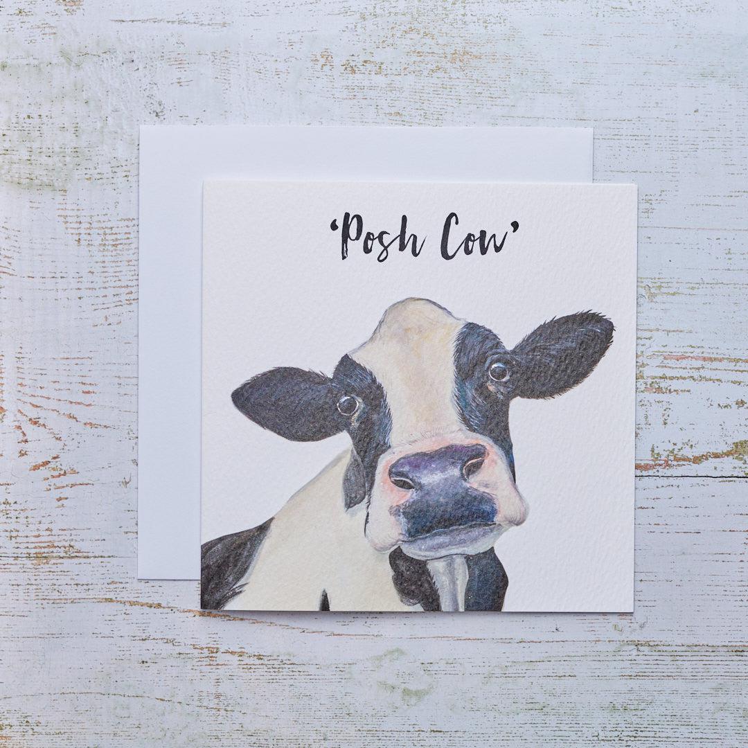 Greeting Card: All Occasions “Posh Cow “-Breda's Gift Shop