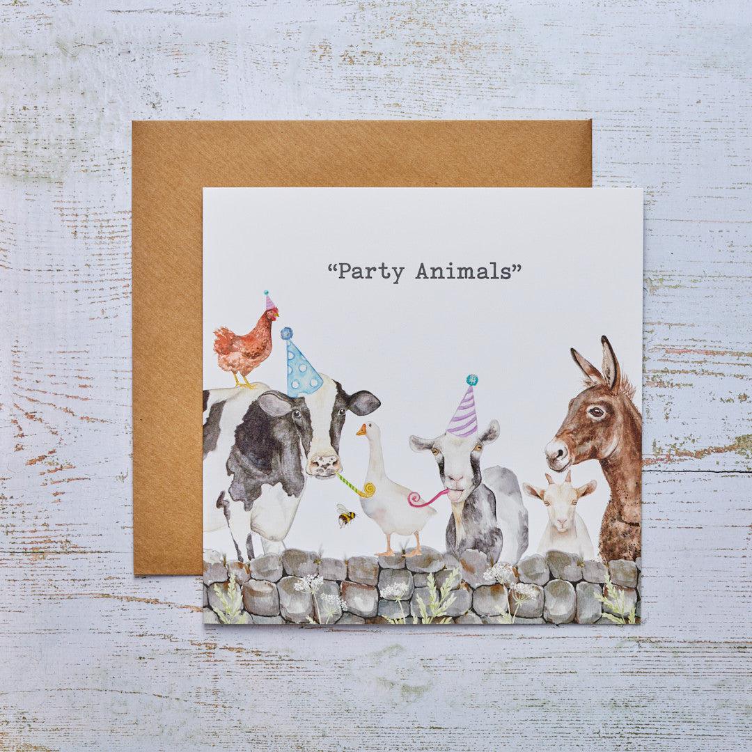 Greeting Card: Birthday “Party Animals “-Breda's Gift Shop