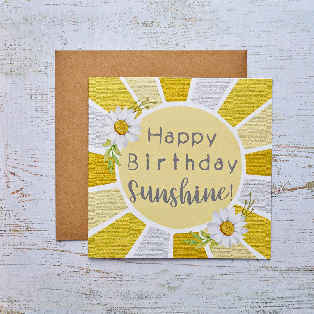 Greeting Card: “Happy Birthday Sunshine “-Breda's Gift Shop