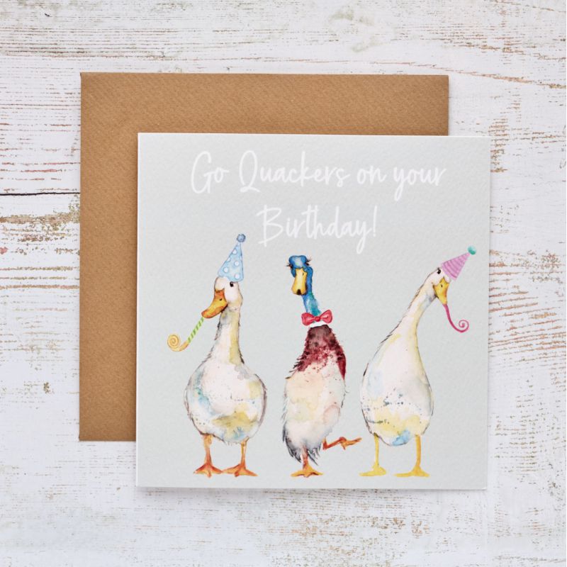 Greeting Card: Quakers On Your Birthday-Breda's Gift Shop