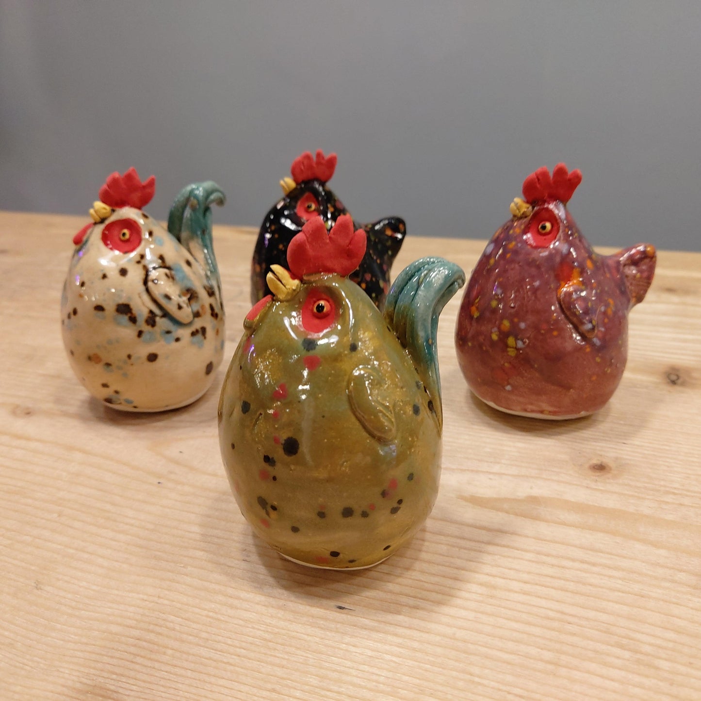 Joanne Robey Ceramics Rooster Green-Breda's Gift Shop