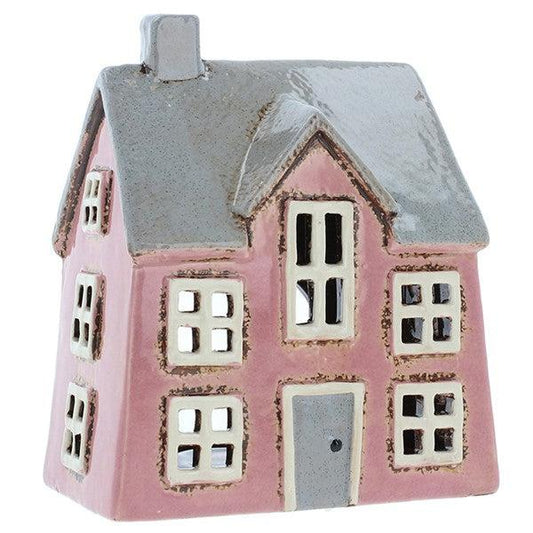 Large Pink Tealight House-Breda's Gift Shop