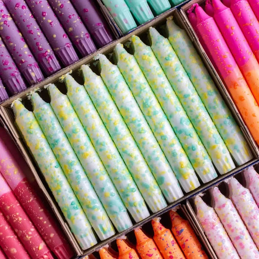 Lemon Confetti Tapered Candle-Breda's Gift Shop