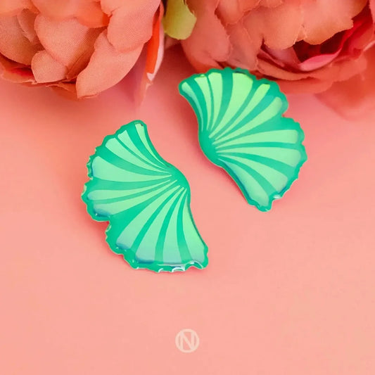 Naoi Ginkgo Statement Stud Earrings-Breda's Gift Shop