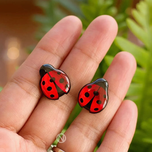 Naoi Ladybird Stud Earrings-Breda's Gift Shop