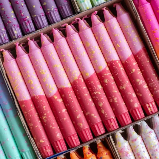 Pink & Fuchsia Tapered Candle-Breda's Gift Shop