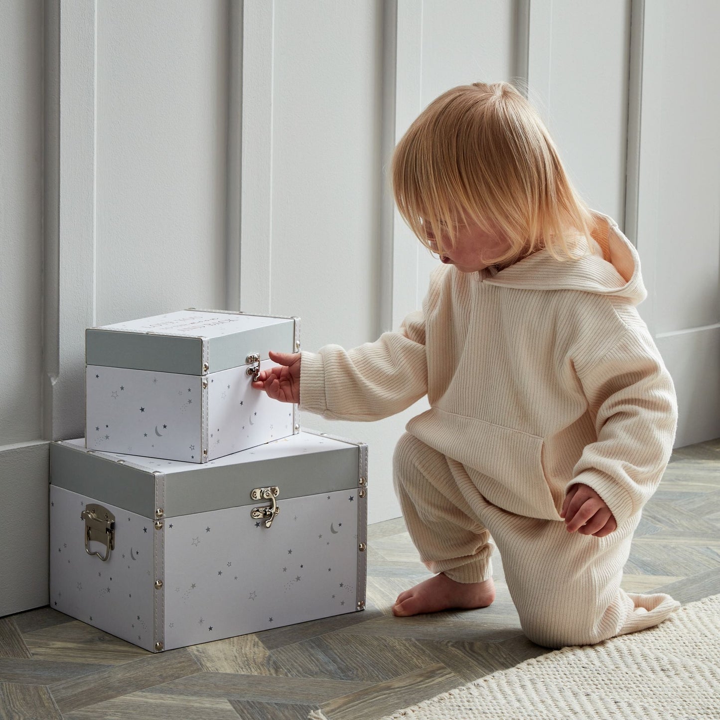 Set of 2 Baby Storage Boxes-Breda's Gift Shop