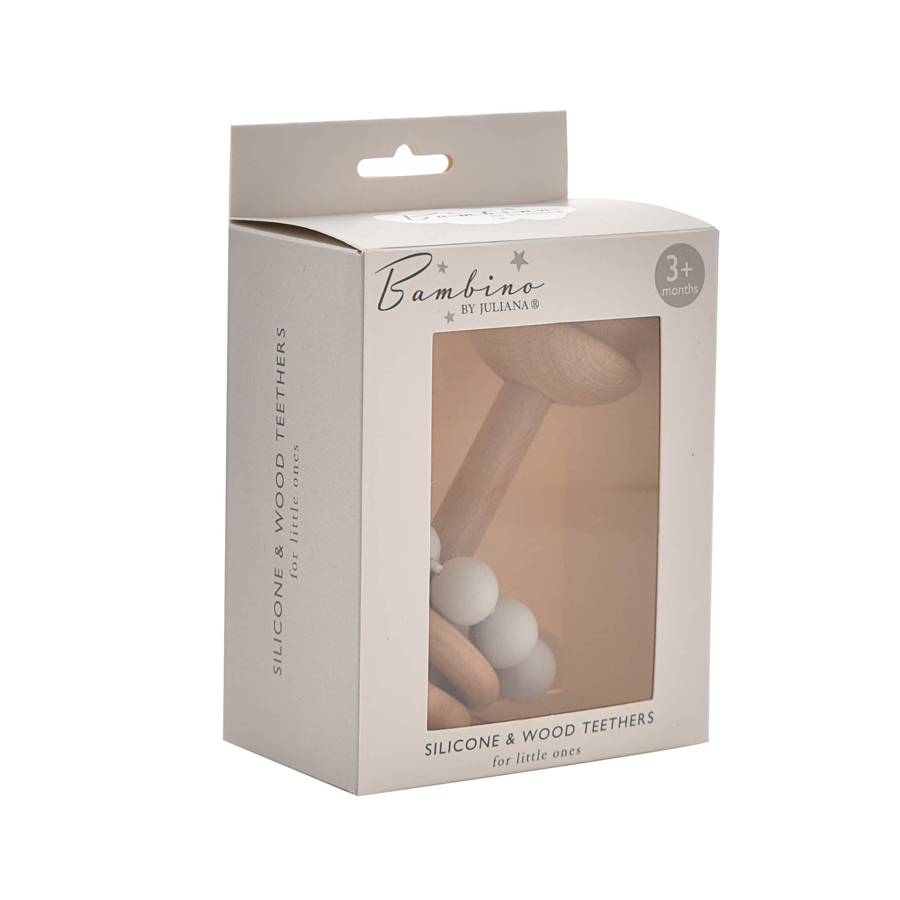 Silicone & Wood Rattle Teething Toy-Breda's Gift Shop