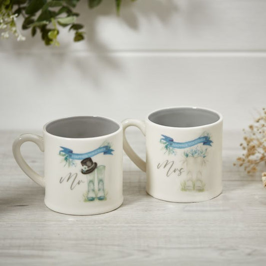 Wedding Mug Set With Wellies-Breda's Gift Shop
