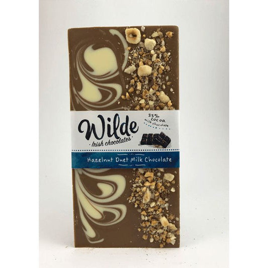 Wilde Irish Chocolates - Hazelnut Duet 33% Chocolate Bar-Breda's Gift Shop