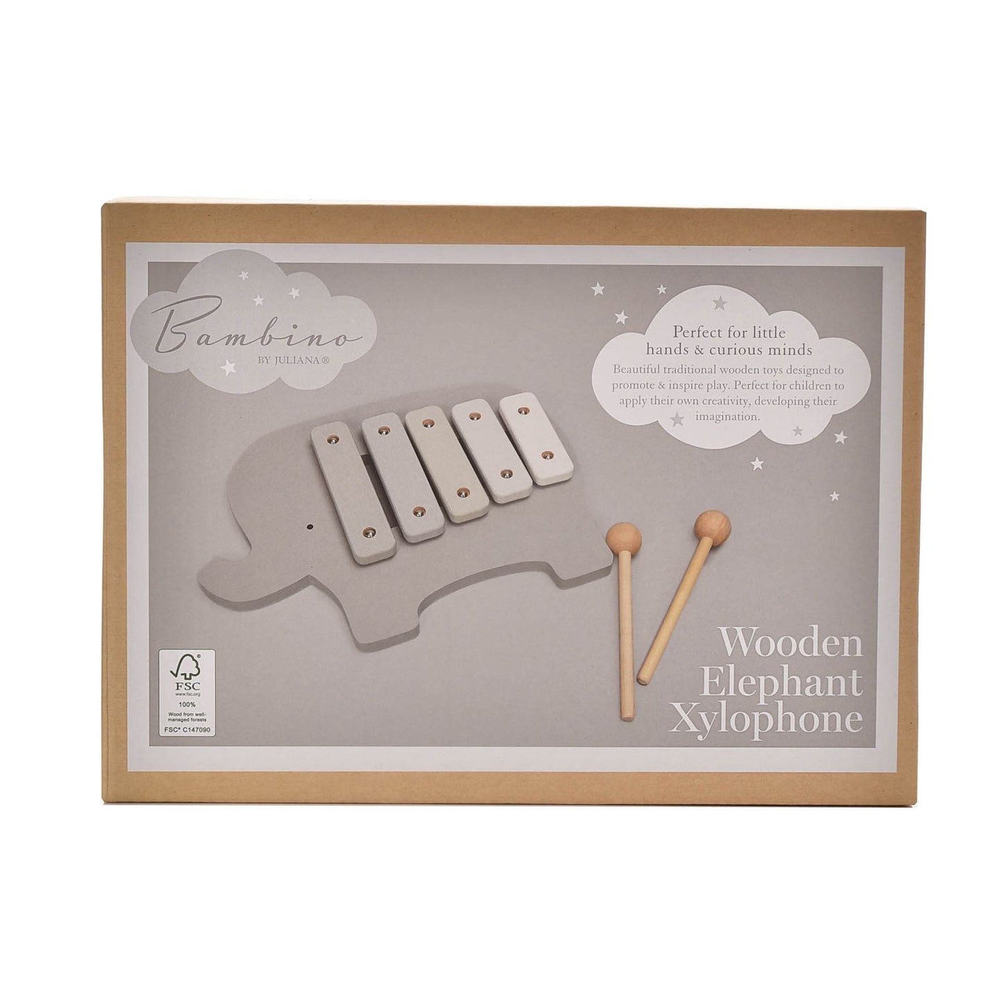 Wooden Elephant Xylophone-Breda's Gift Shop