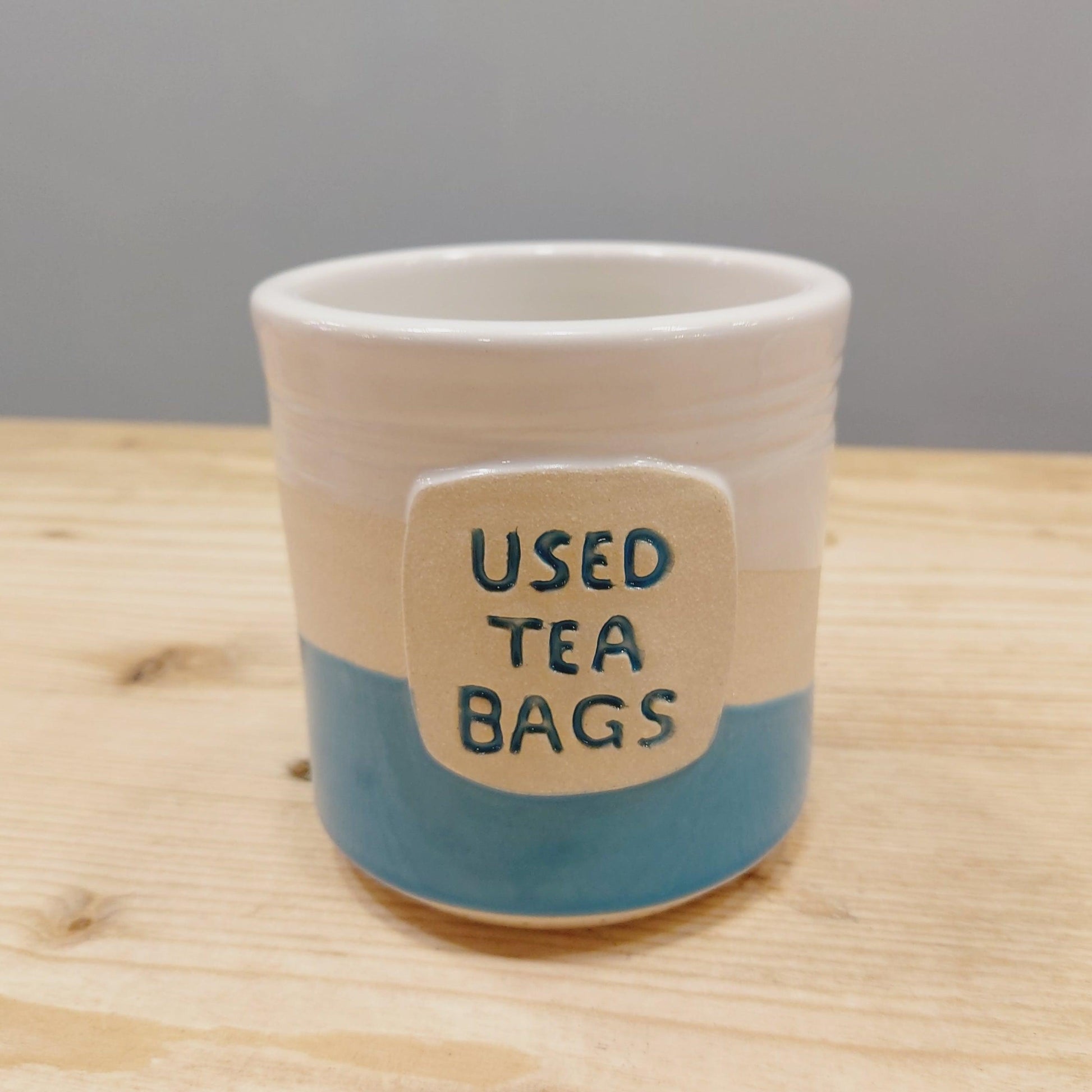 Woodford Pottery "Used Tea Bags" Container-Breda's Gift Shop