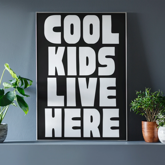 Blue Iris "Cool Kids Live Here" Print