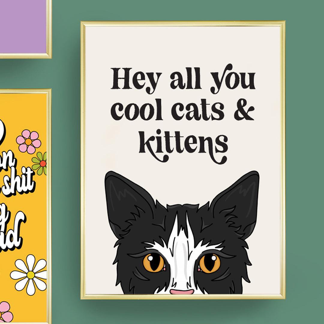 Art Print “Hey All You Cool Cats & Kittens”-Breda's Gift Shop