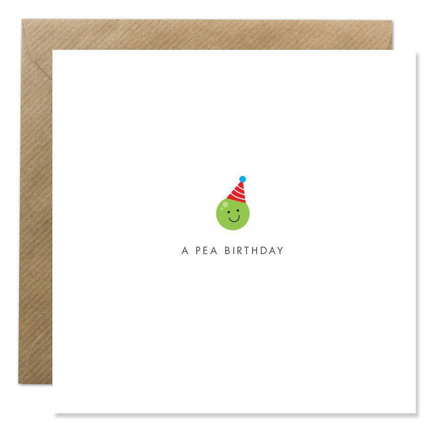 Bold Bunny "A Pea Birthday" Greeting Card-Breda's Gift Shop