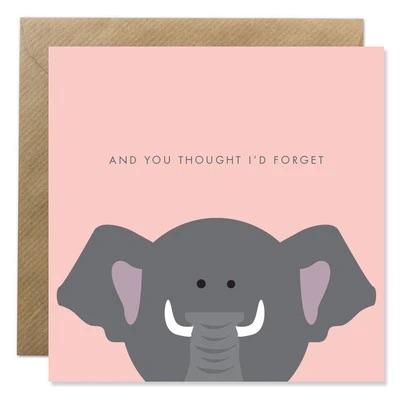 Bold Bunny “And You Thought I’d Forget" Greeting Card-Breda's Gift Shop