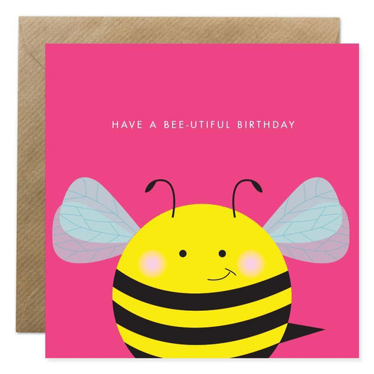 Bold Bunny "Bee-utiful Birthday" Greeting Card-Breda's Gift Shop