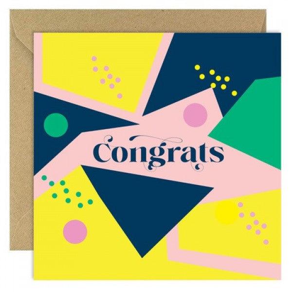 Bold Bunny “Congrats” Greeting Card-Breda's Gift Shop
