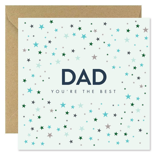 Bold Bunny “ Dad You’re The Best” Greeting Card-Breda's Gift Shop