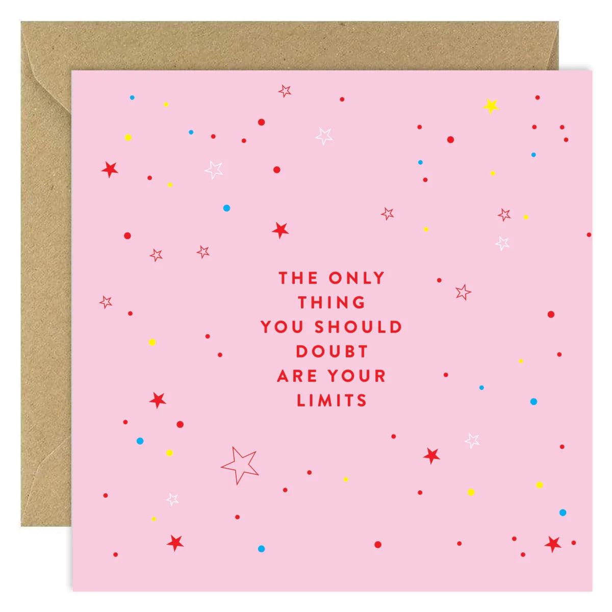 Bold Bunny “Doubt Your Limits” Greeting Card-Breda's Gift Shop